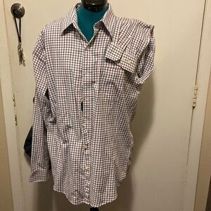 Vintage Van Heusen Button Down Shirt 15-15.5 long sleeve checked